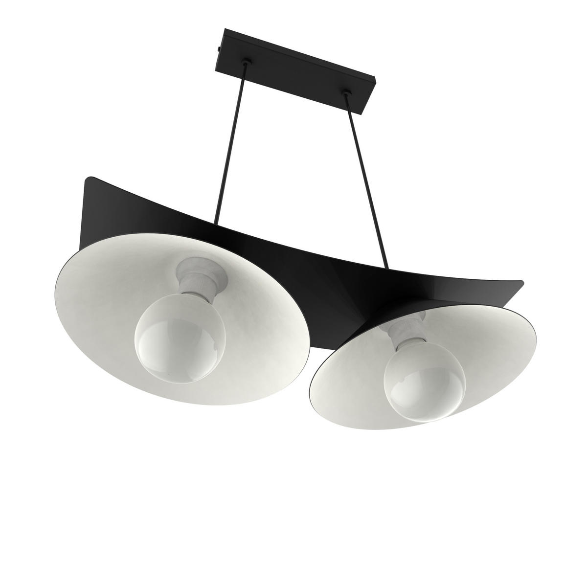 HÄNGELEUCHTE Miller X2 - Schwarz, Metall (70/25/16cm) - Lumicom