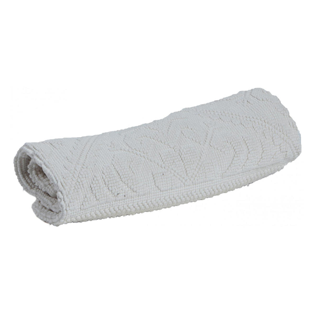 BADEMATTE Enzo zementgrau 54 x 110 cm - Silberfarben, Textil (54/110cm) - Vivaraise