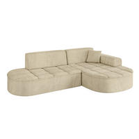 ECKSOFA Ottomane Rechts TARO-L1 - 243x171x79,5 cm Beige - Beige, Holzwerkstoff/Textil (243/171cm) - ALTDECOR