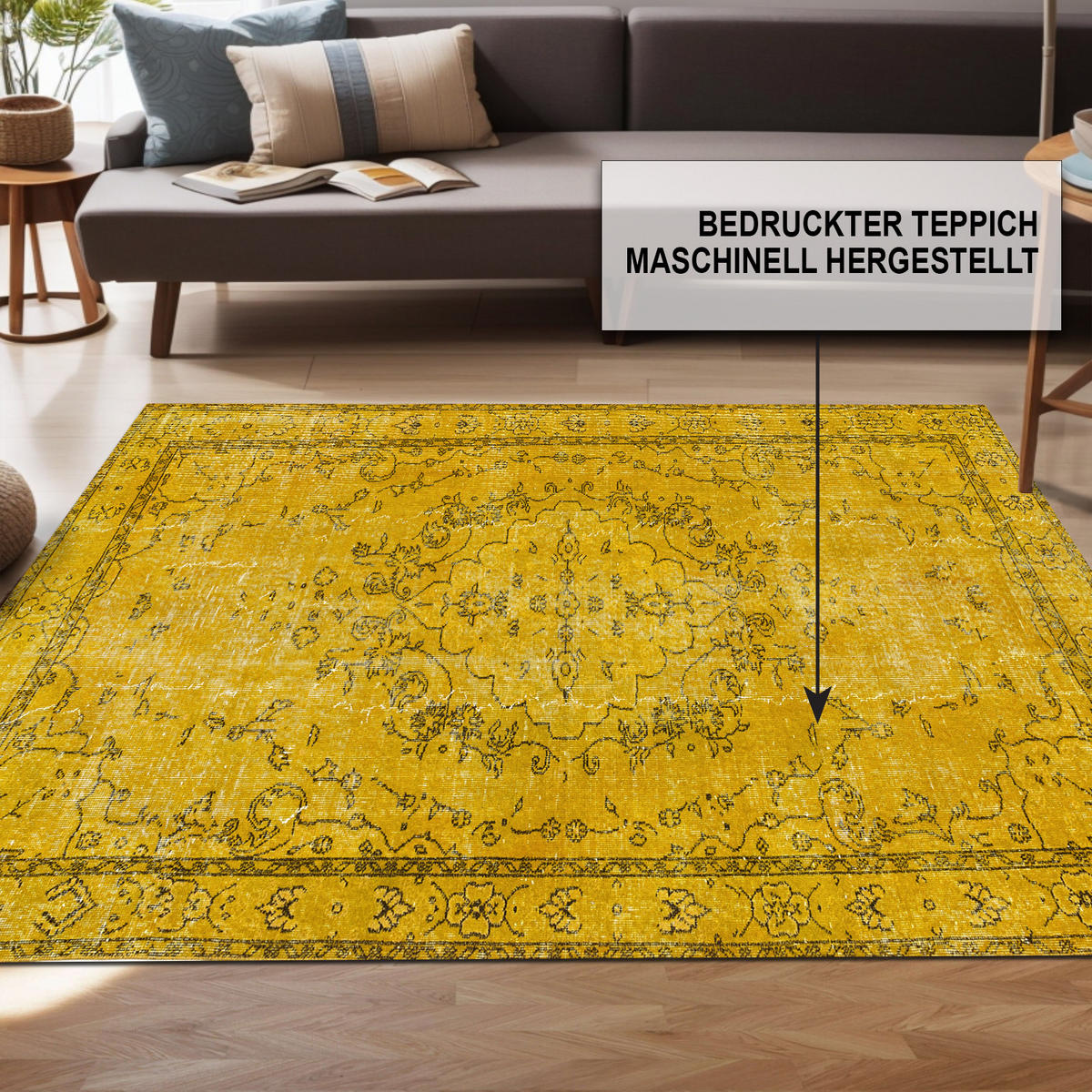 TEPPICH Giallo 200/300 cm - Multicolor, Textil (200/300cm) - Bamyum