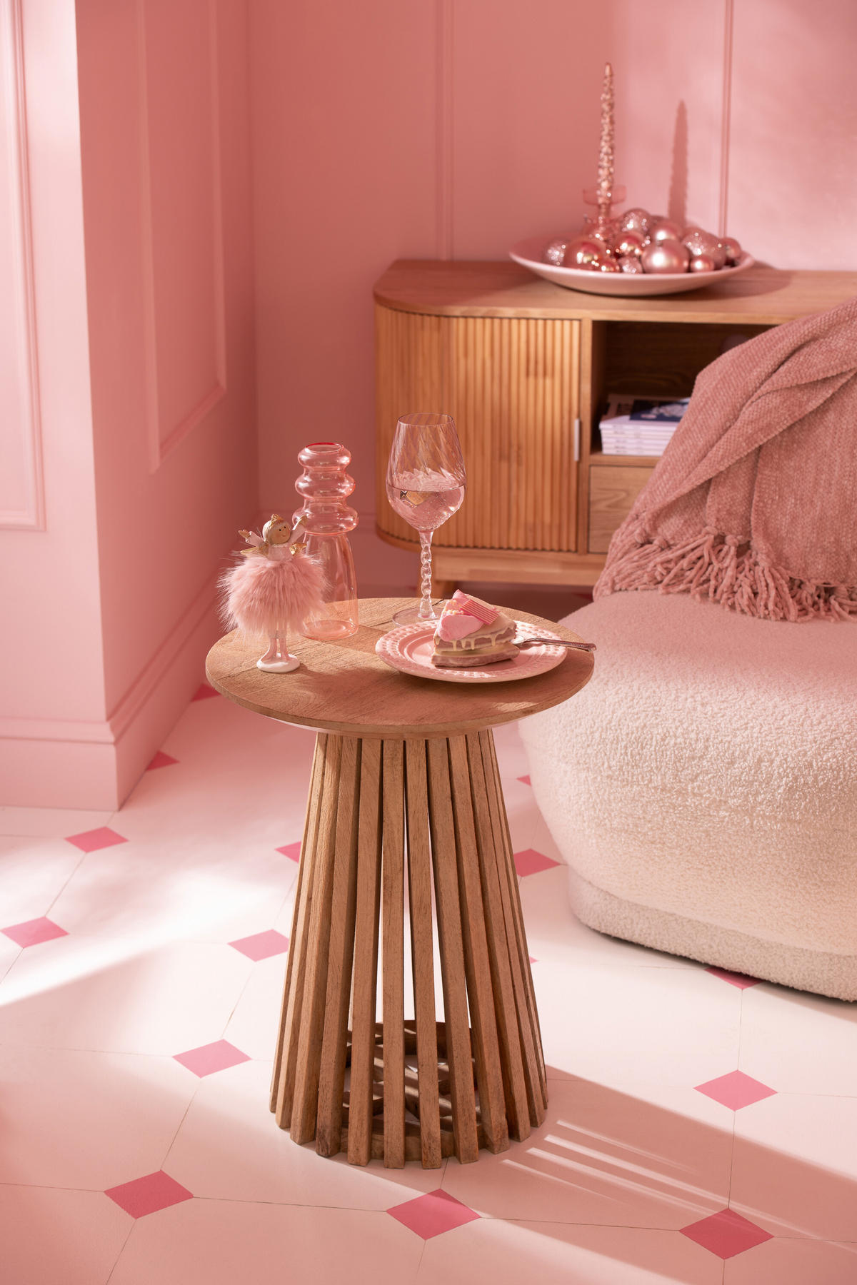 TISCH VINCENT - Holz - Natürliche - S - Naturfarben, Holz (40/40/52.5cm) - J-Line