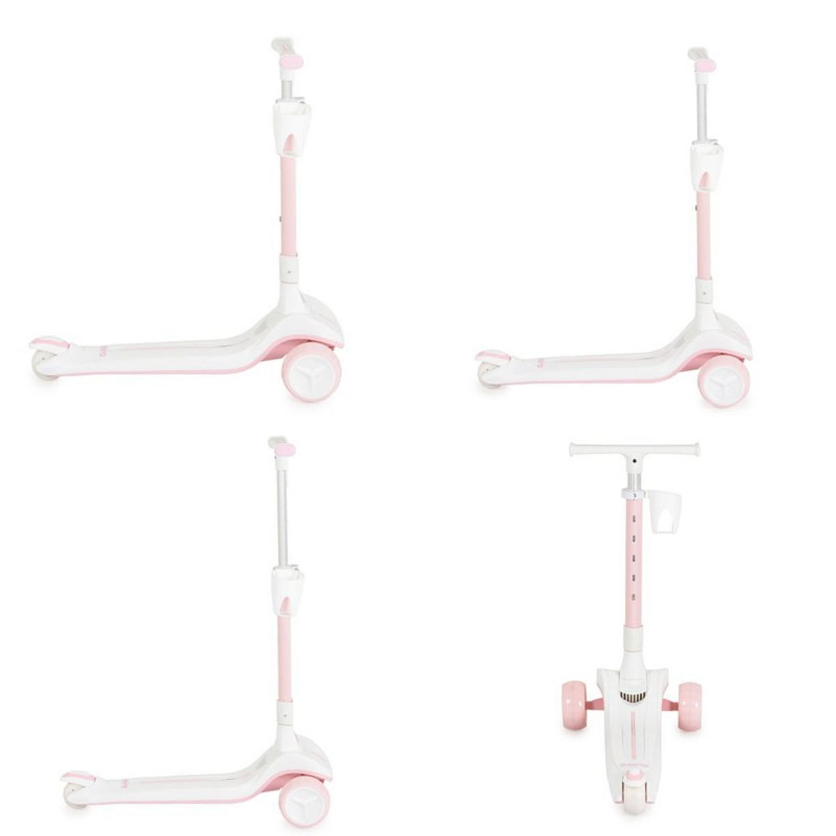 KINDERROLLER Aero klappbar rosa Getränkehalter Hinterradbremse höhenverstellbar - Rosa, Metall (73/36/76cm)