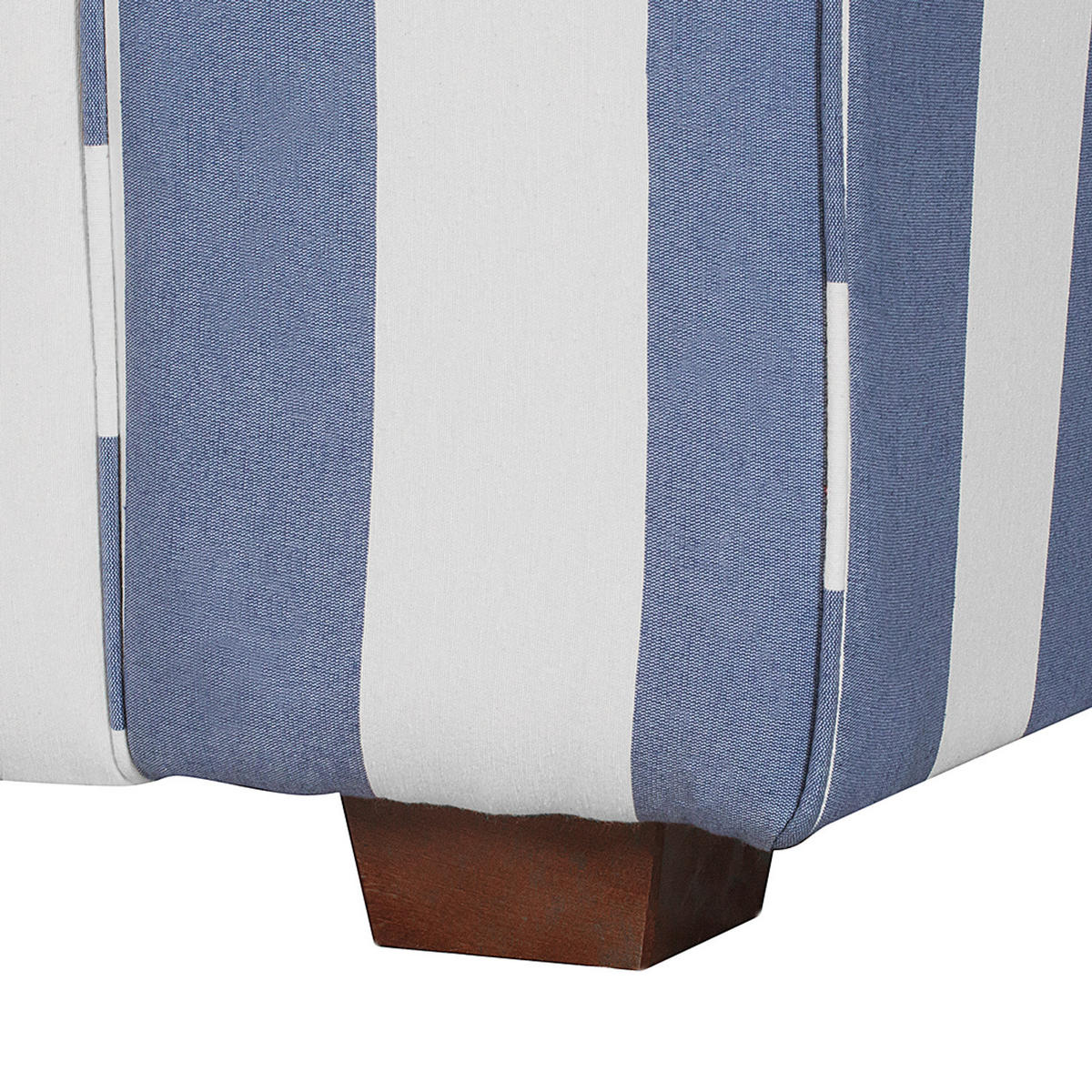 SESSEL - Webstoff - Blau gestreift - Blau, Holz/Textil (130/88/88cm) - home24
