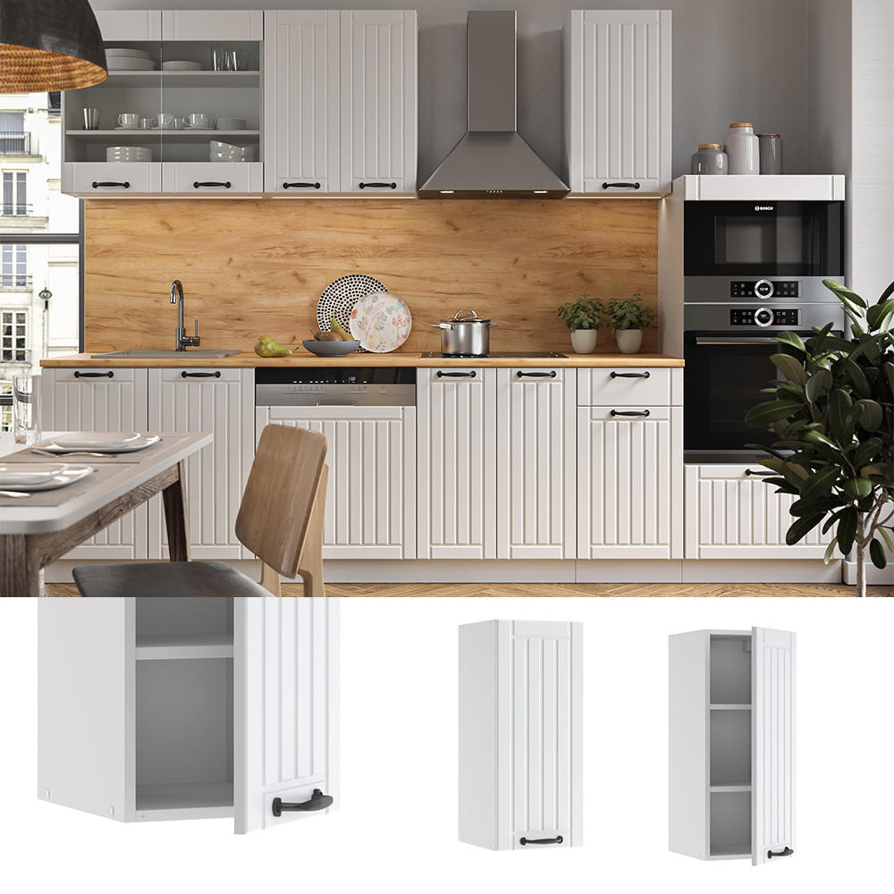 HÄNGESCHRANK Fame-Line Weiß Landhaus 30 cm - Weiß, Holzwerkstoff (30/72/34.1cm) - Vicco