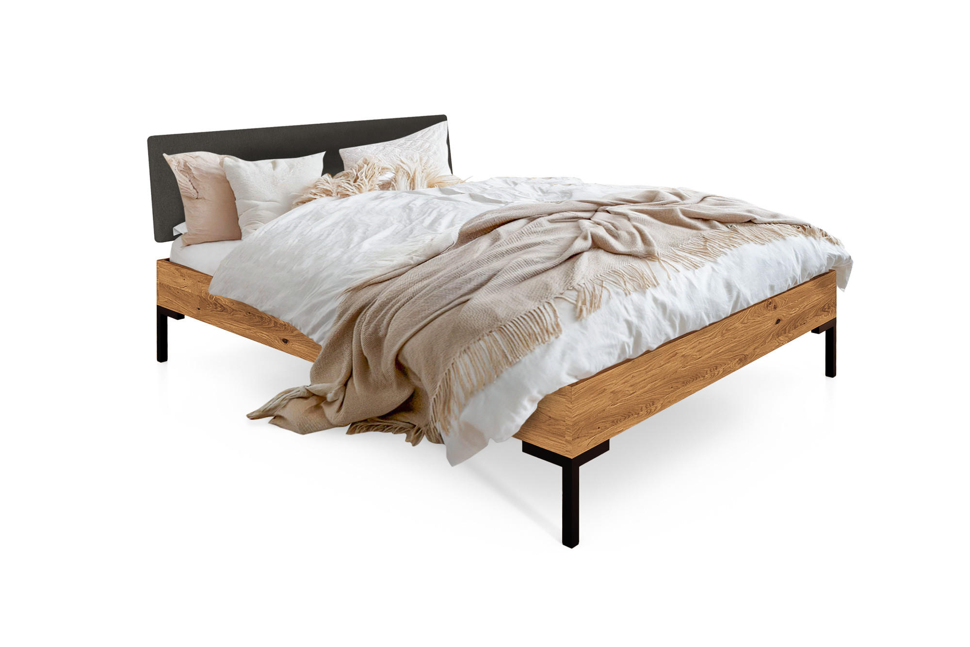 BETT LEON 1 200x220 Wildeiche - Wildeiche, Holz (200/220cm) - byoak