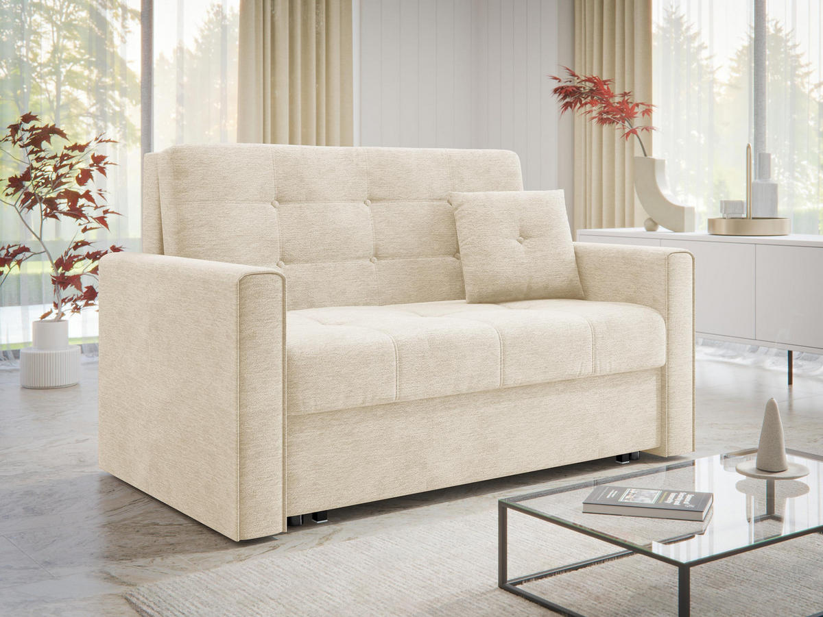 SCHLAFSOFA Viva Lux II - Naturfarben, Holz/Textil (133/85/98cm) - MIRJAN24