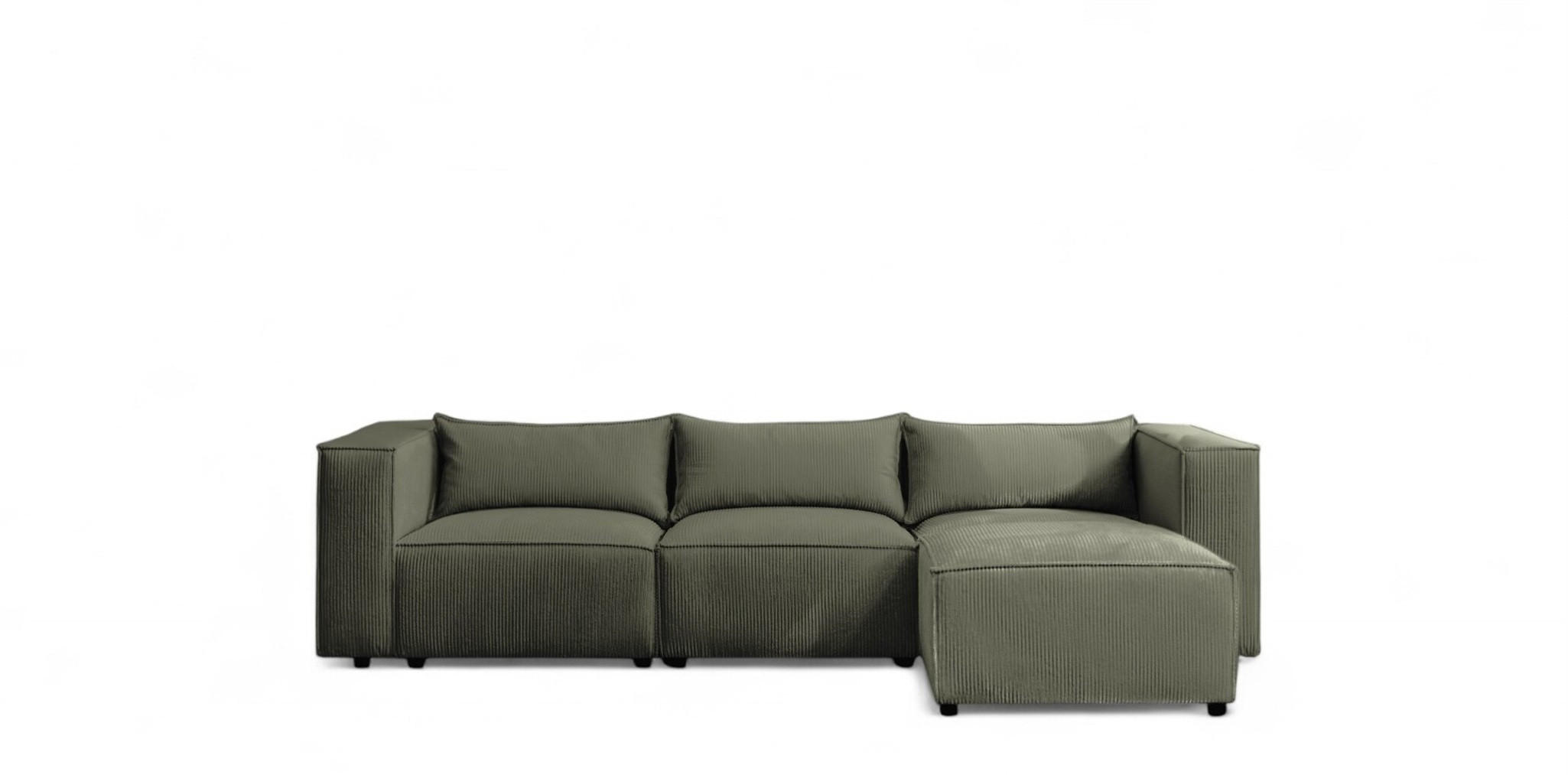 ECKSOFA Nevio - Grün, Holzwerkstoff/Textil (290/185cm) - Fun Möbel