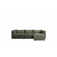 ECKSOFA Nevio - Grün, Holzwerkstoff/Textil (290/185cm) - Fun Möbel