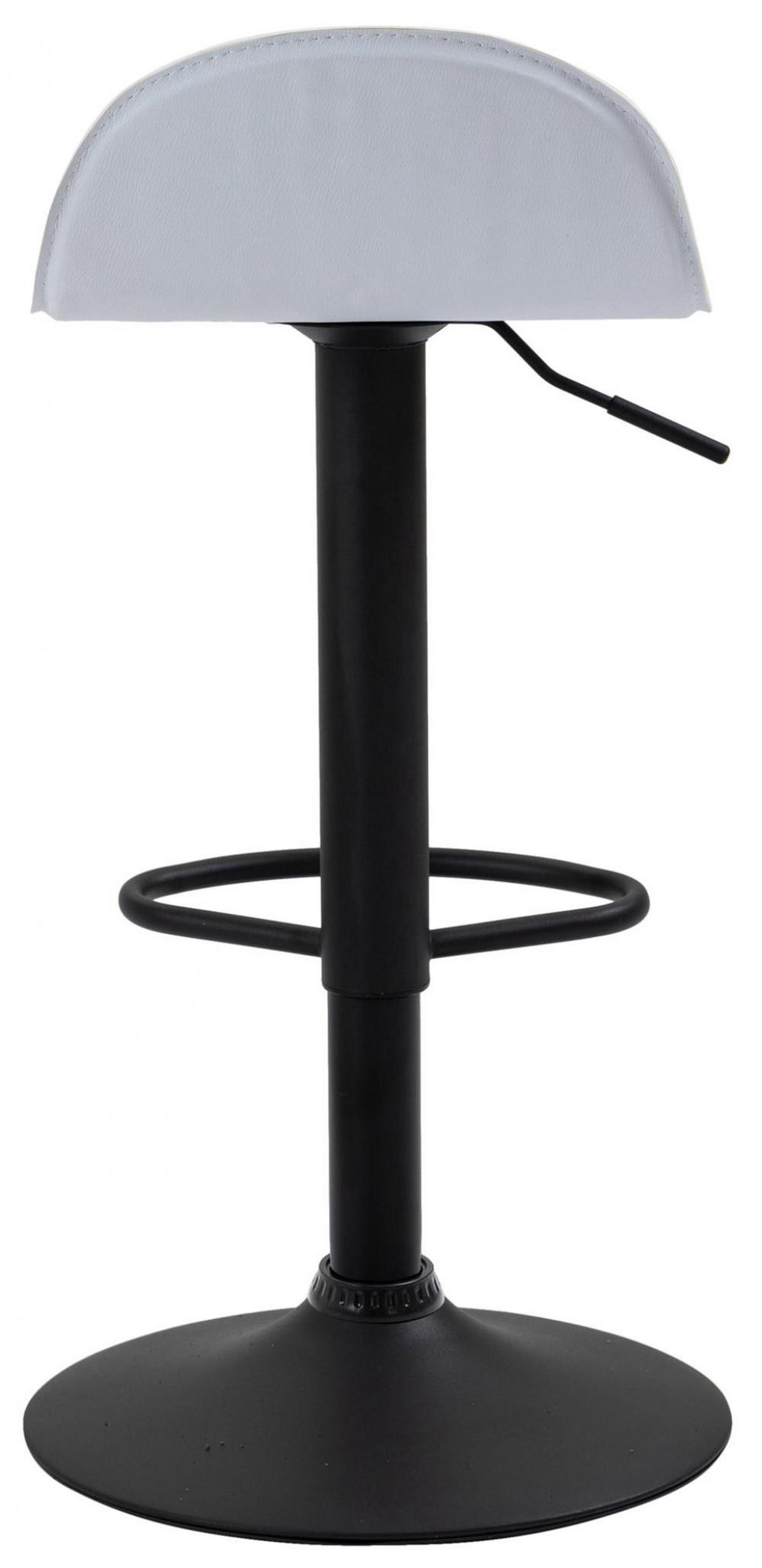 BARHOCKER 2er Set Lederlook weiß - Walnussfarben/Schwarz, Textil/Metall (39/94/41cm) - CLP