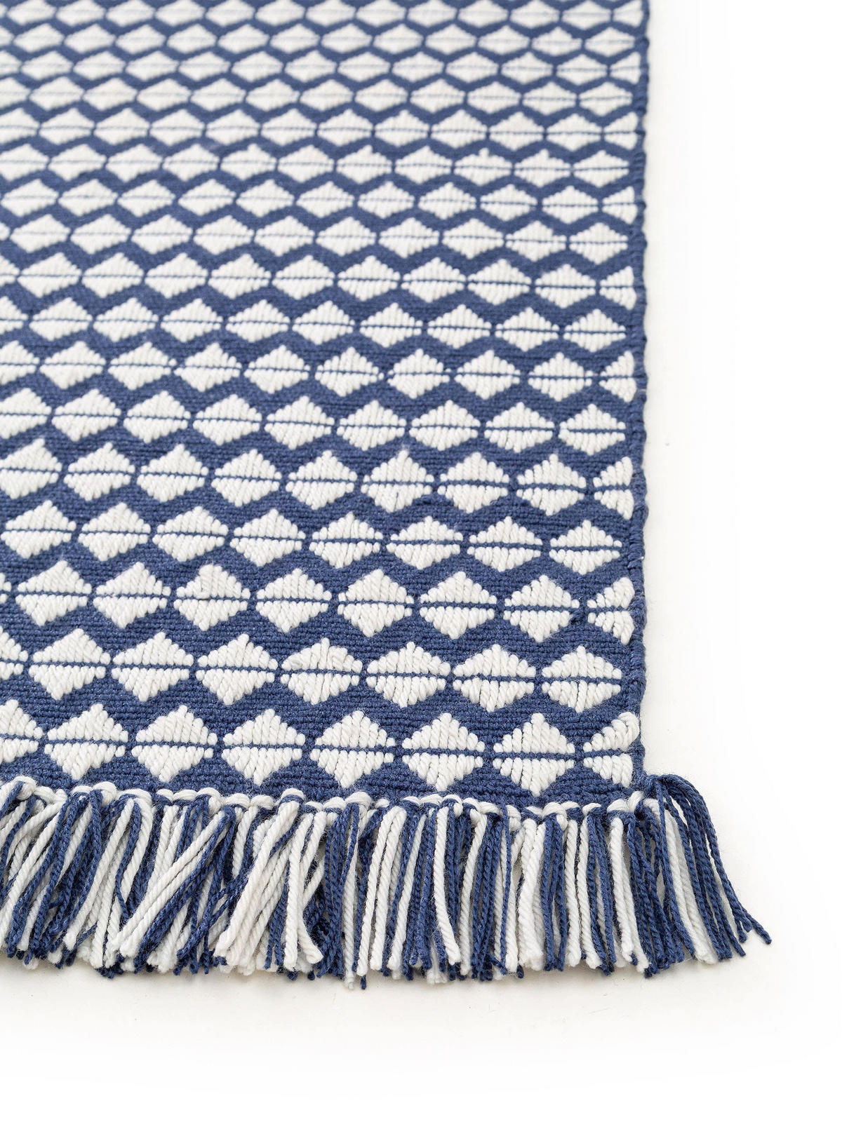 TEPPICH aus recyceltem Material Morty Dunkelblau 80x150 cm - Dunkelblau, Textil (80/150cm) - benuta Pure