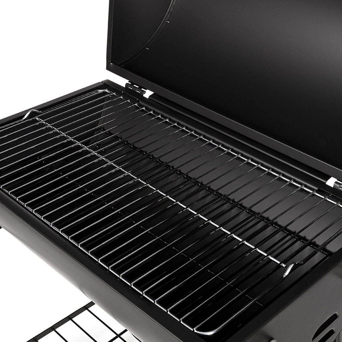 HOLZKOHLEGRILL Dakota Schwarz - Schwarz, Metall (56.5/95.5/82cm) - Somagic