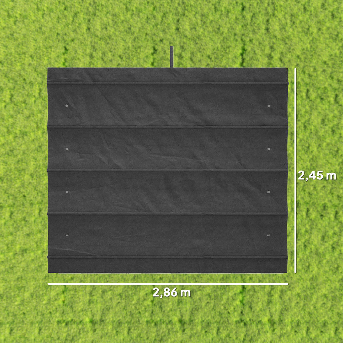 ERSATZDACH DE-06043 für 2,85/2 m Gartenpavillon Dunkelgrau - Dunkelgrau, Textil (245/23/286cm) - ComfortXL