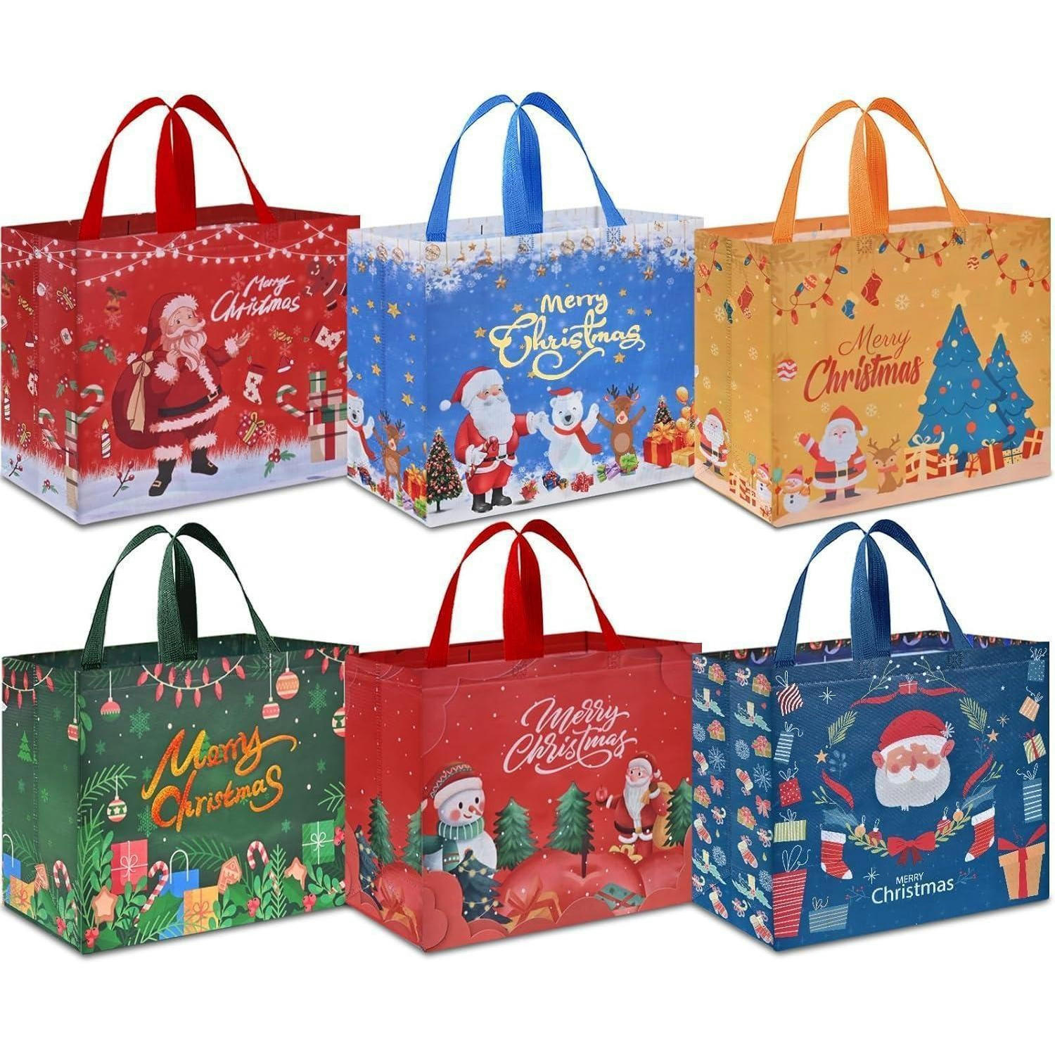GESCHENKTASCHEN 6-teiliges Set Weihnachten 40 x 36 x 15 cm - Multicolor, Textil (15/36/40cm)