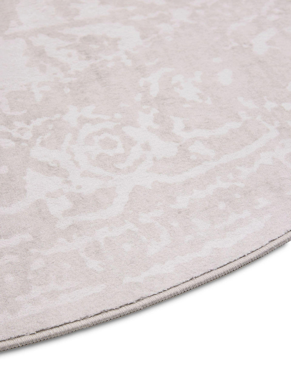 VINTAGE-TEPPICH Miray waschbar ø 160 cm rund - Taupe, Kunststoff (160/160cm) - benuta Nest