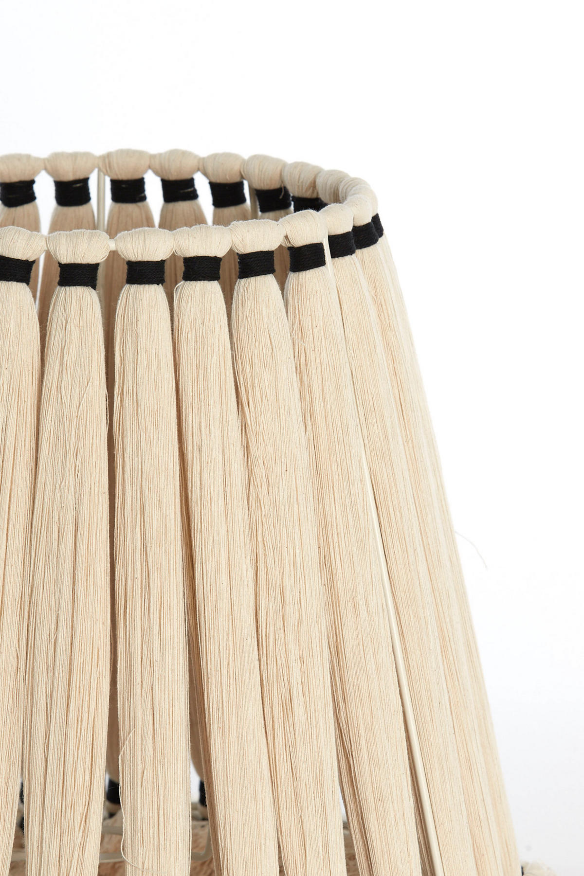 LAMPENSCHIRM Loa Weiß Ø41/42 cm - Weiß, Textil (41/41/42cm) - Light & Living