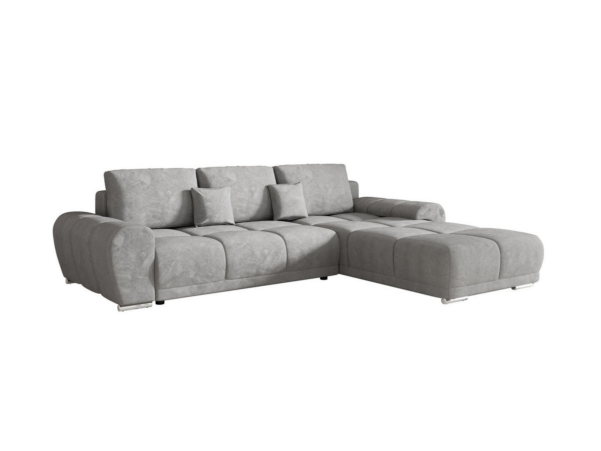 ECKSOFA BEGA L Rechts TENDER WAY 80 mit Schlaffunktion - Grau, Textil (289/185cm) - Bedante