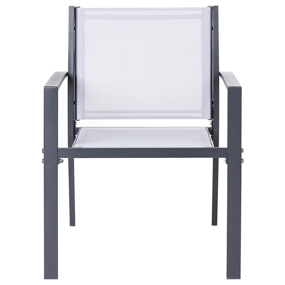 LOUNGE-SET mit Tisch 4-Sitzer TAVOLETO Grau Metall - Grau, Metall - Beliani