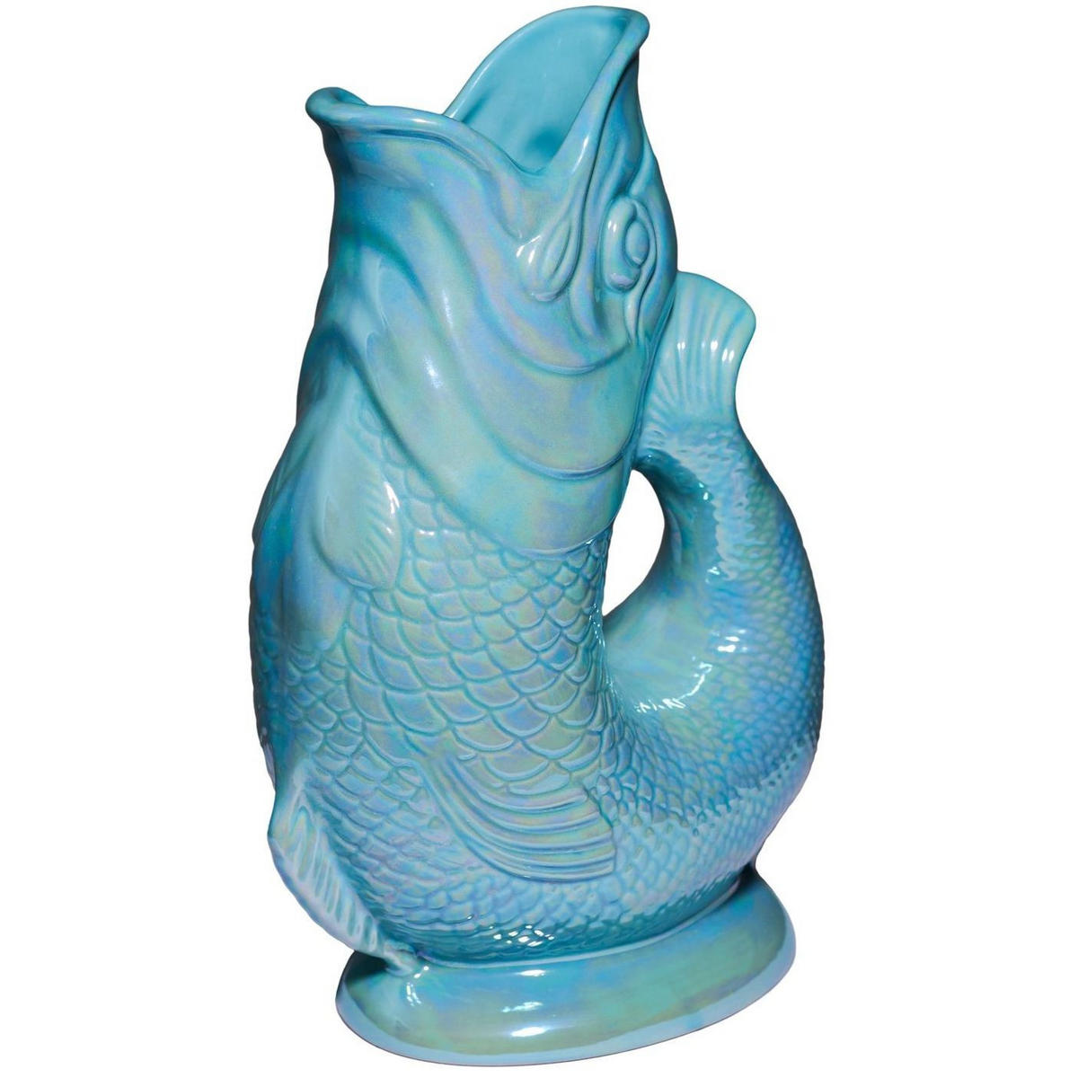 KARAFFE mit „Gluck-Gluck“-Geräusch 27,5/17/9,5 cm - Pastellgrün, Keramik (1.2L) - Gluckigluck