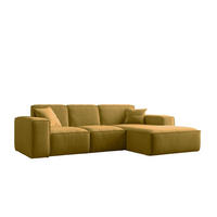 ECKSOFA L-Form Siena Stoff Salvador Gelb Rechts - Gelb, Holz (266/165cm) - Kaiser Möbel