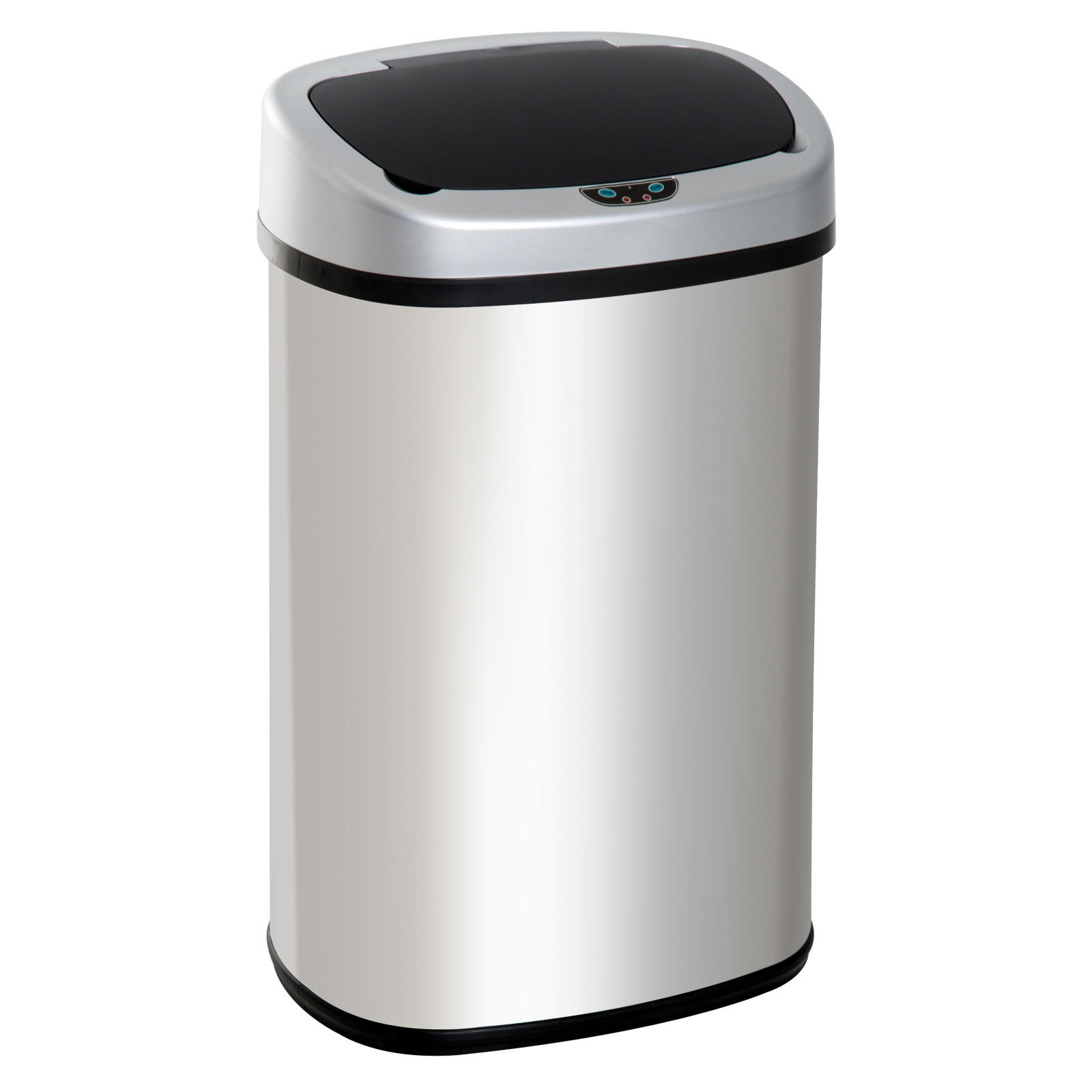 AUTOMATIK Mülleimer Abfalleimer mit Infrarotsensor Küche Silber 58L / 48L - Silberfarben, Metall (29.5/57/40.5cm) - HOMCOM