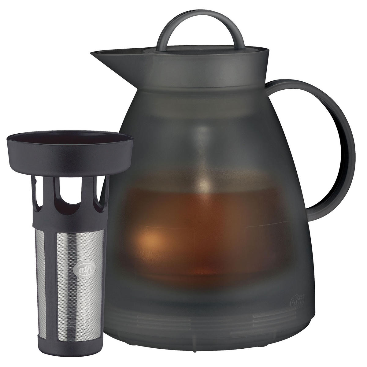 ISOLIERKANNE DAN TEA smoke 1 L - Grau, Metall (1L) - Alfi