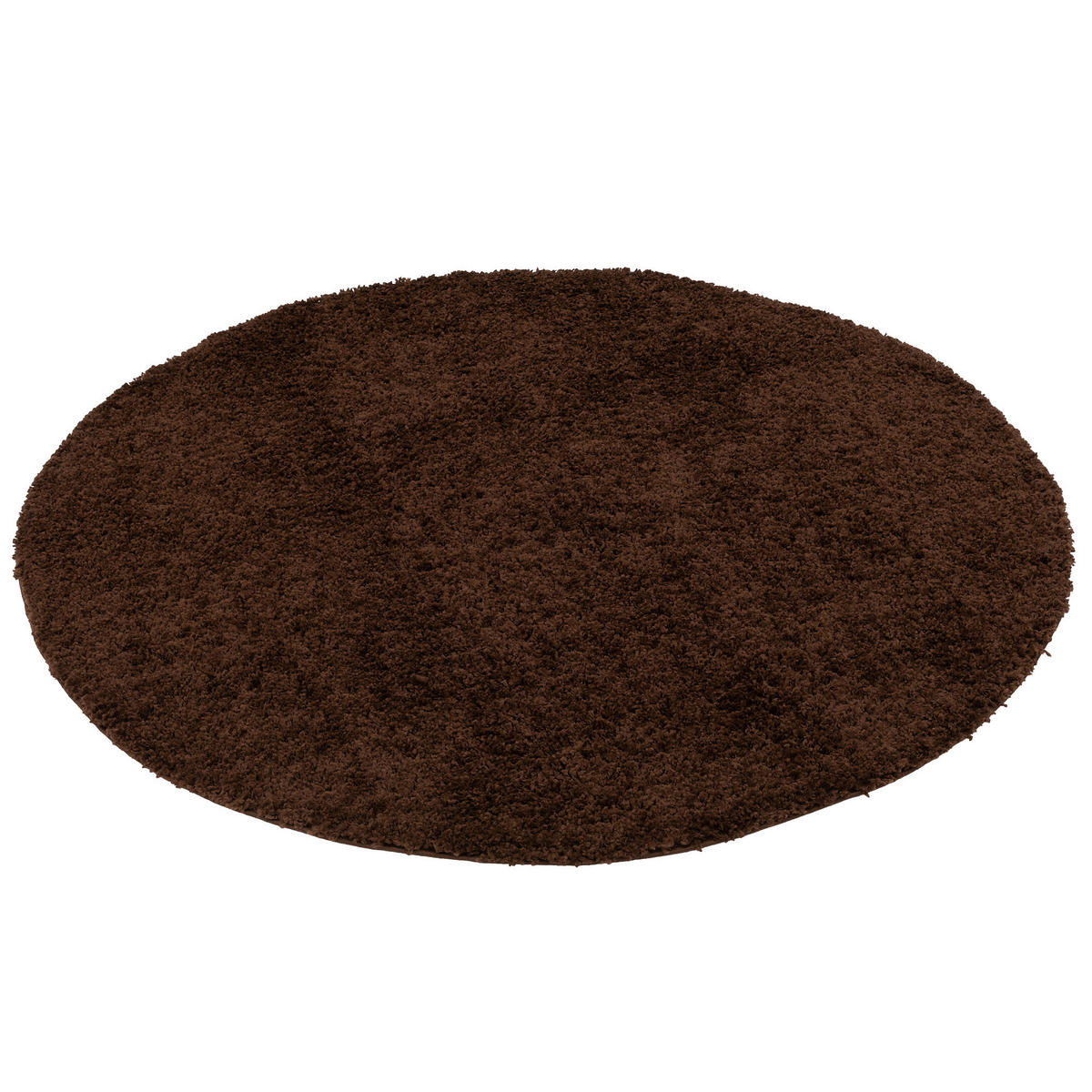 HOCHFLOR LANGFLOR SHAGGY TEPPICH FLUFFY RUND - Dunkelbraun, Textil (200/200cm) - Pergamon