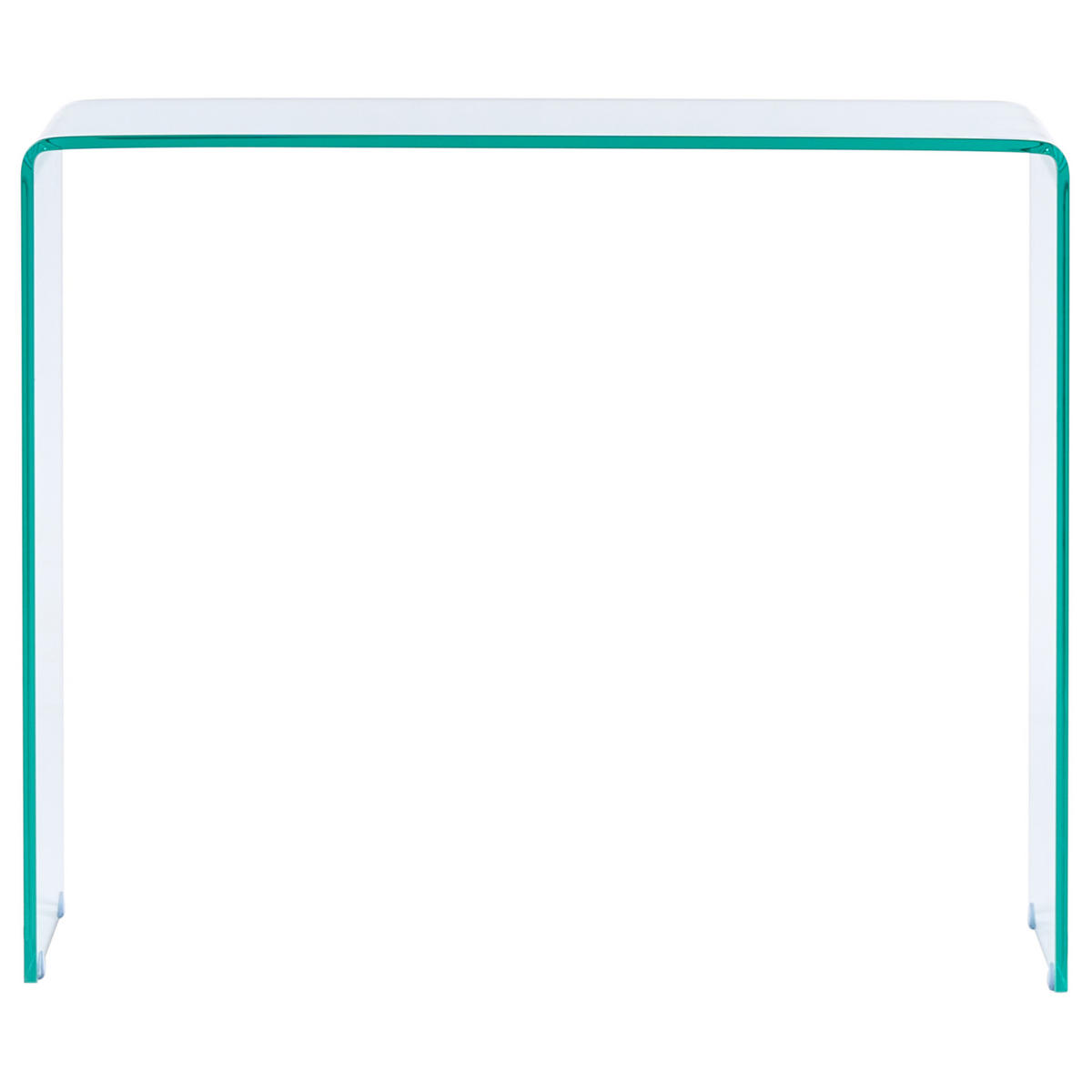 KONSOLENTISCH Glas transparent 90/30/75 cm Kendall - Transparent, Glas (30/90/75cm) - Beliani