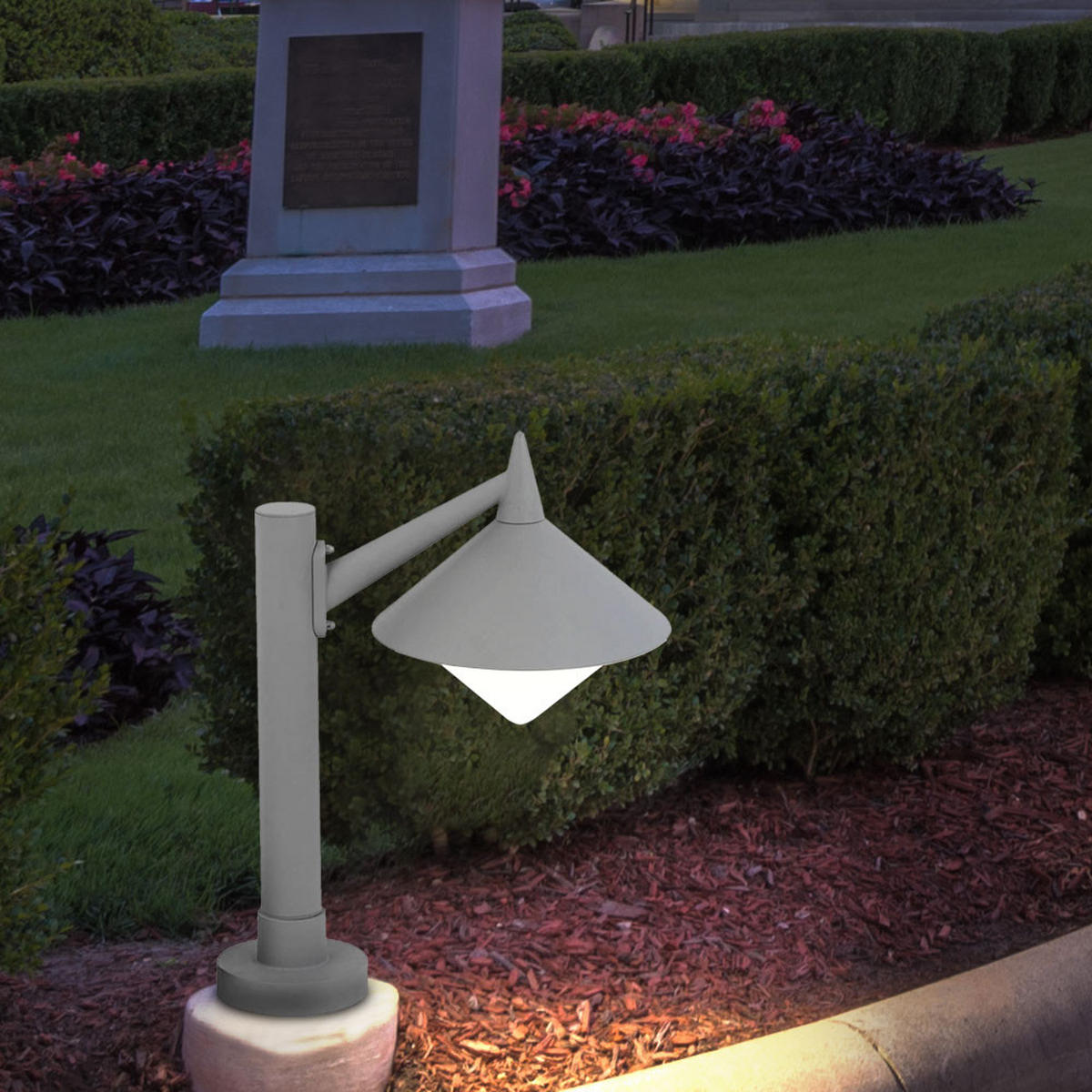 LED STEHLEUCHTE MANHATTAN Grau ALU - Grau, Kunststoff/Metall (26/58/40cm)