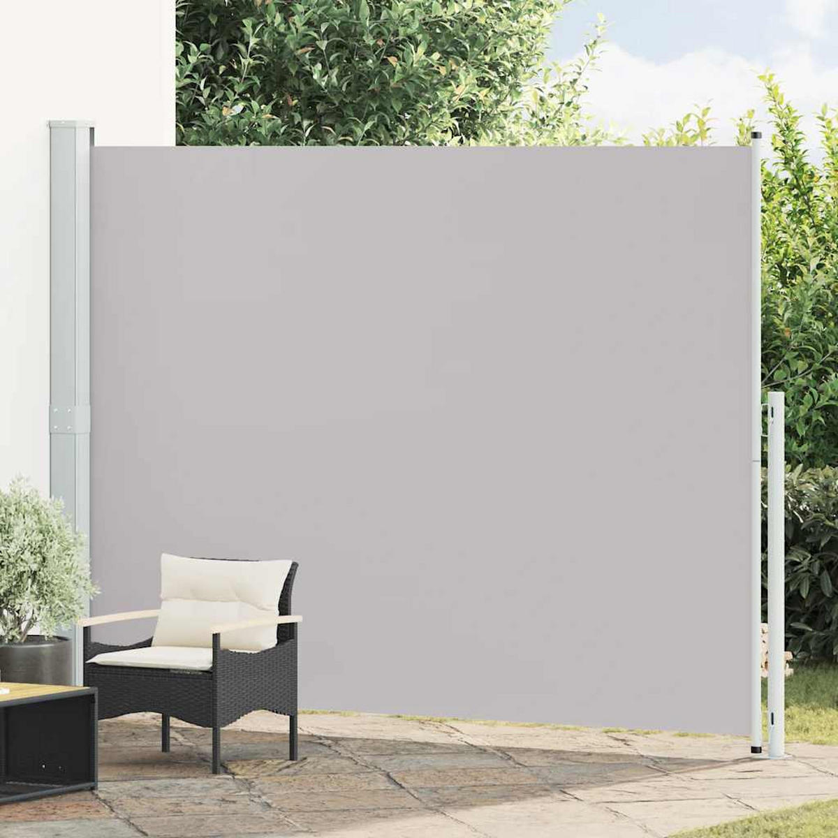 SEITENMARKISE Ausziehbar 220/300 Cm Grau - Grau, Textil (220/300cm) - vidaXL