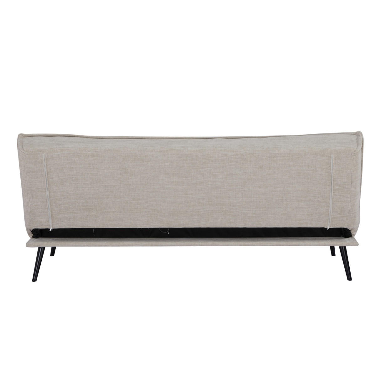 SCHLAFSOFA 3-Sitzer aus Stoff, Beige - Beige, Metall (83/81/181cm) - Giga Meubel