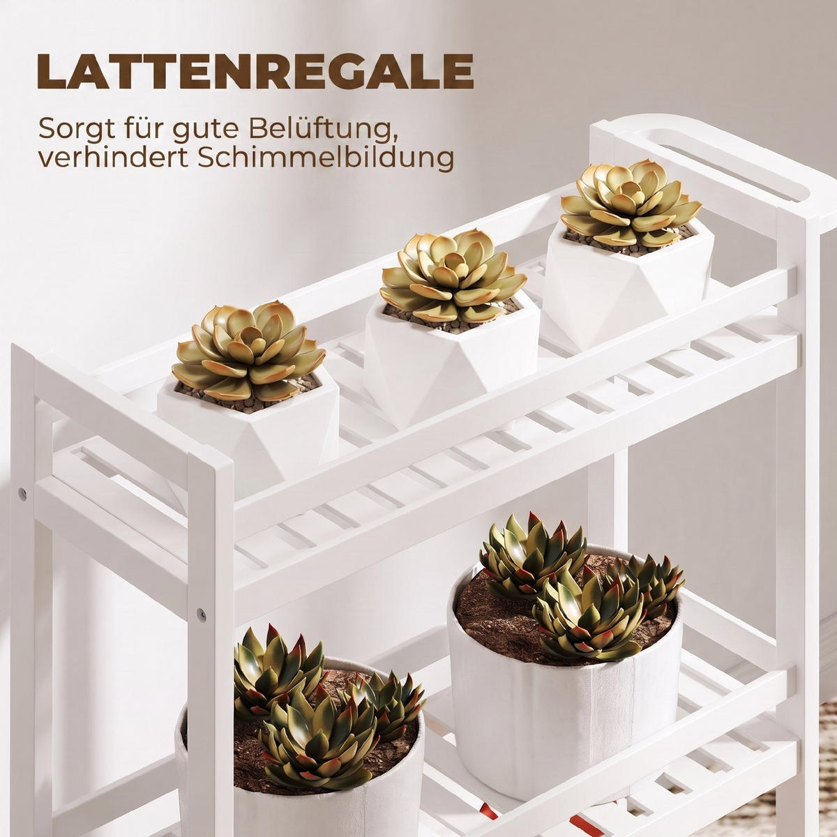 KÜCHENWAGEN MIT 3 ETAGEN, Schmaler Rollwagen 20 cm breit, 55/20/75 cm - Weiß, Holzwerkstoff (20/75/55cm) - Rolipo