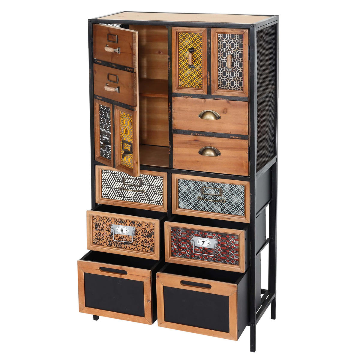 APOTHEKERKOMMODE Multicolor - Multicolor, Holz (62/120/33cm) - MCW