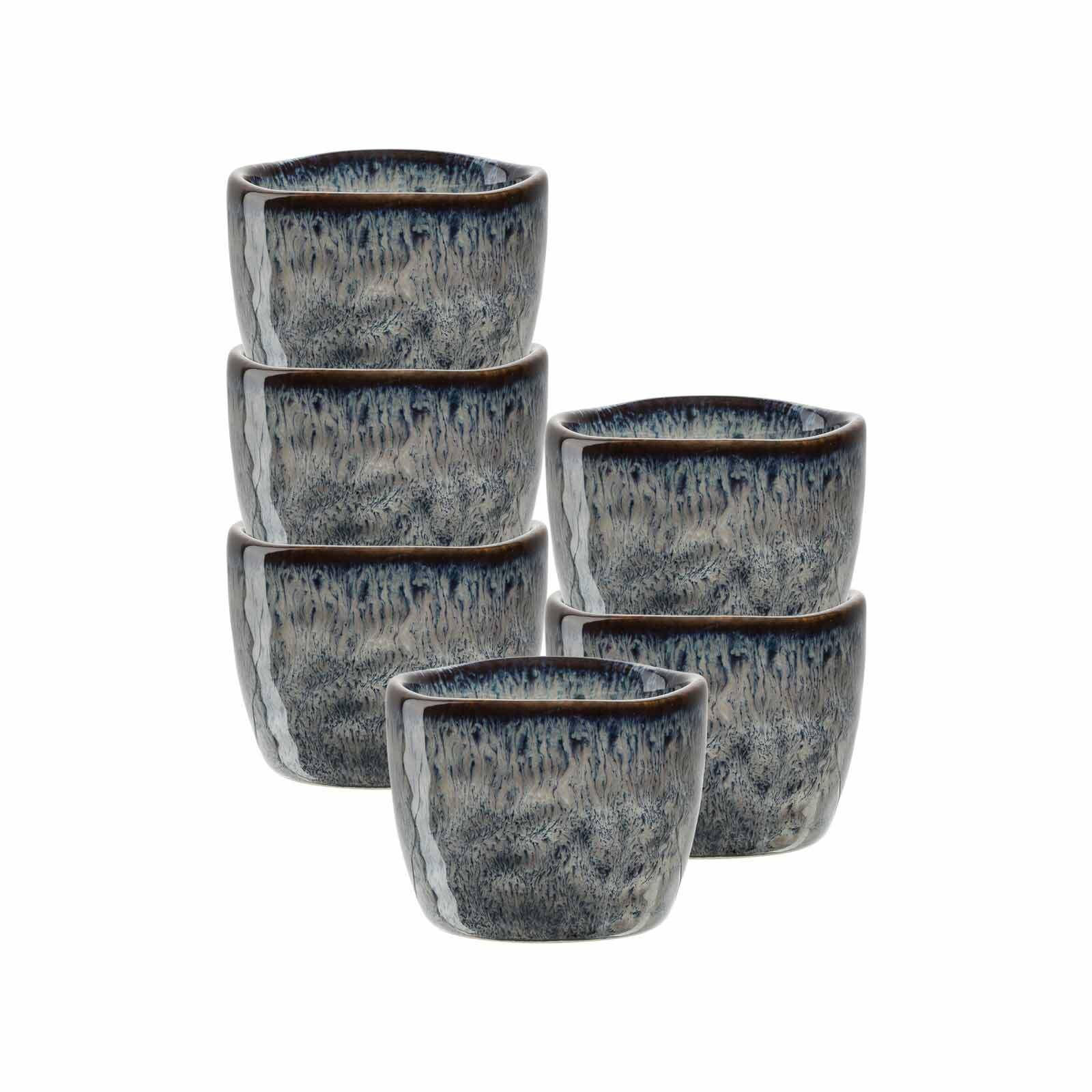 EIERBECHER Matera Anthrazit ø 5,2 cm 6er Set - Anthrazit, Keramik (5.2/4/5.2cm) - Leonardo Living
