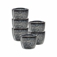 EIERBECHER Matera Anthrazit ø 5,2 cm 6er Set - Anthrazit, Keramik (5.2/4/5.2cm) - Leonardo Living