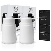 SEIFENSPENDER Set 2 Stück 320 ml Kunststoff Weiß - Weiß, Kunststoff (7.8/13.5/7.8cm)