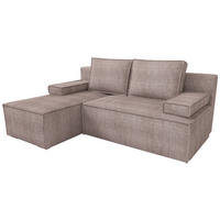 ECKSOFA Caspar mit Schlaffunktion Puderrosa Cord - Rosa, Textil (200/141cm) - Bromarkt