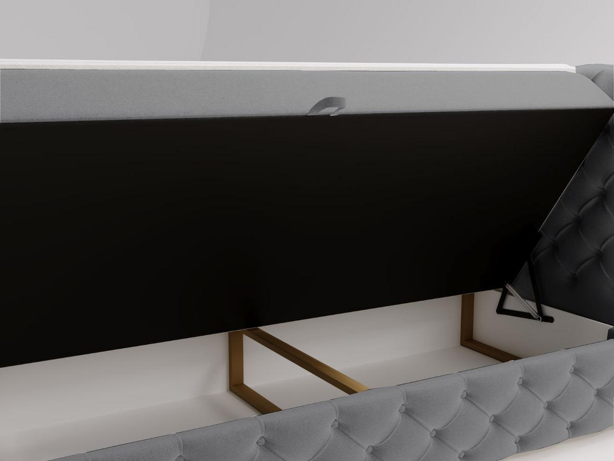 BOXBETT Canolo 140x200 Grau - Grau, Holz/Textil (140/200cm) - Graingold