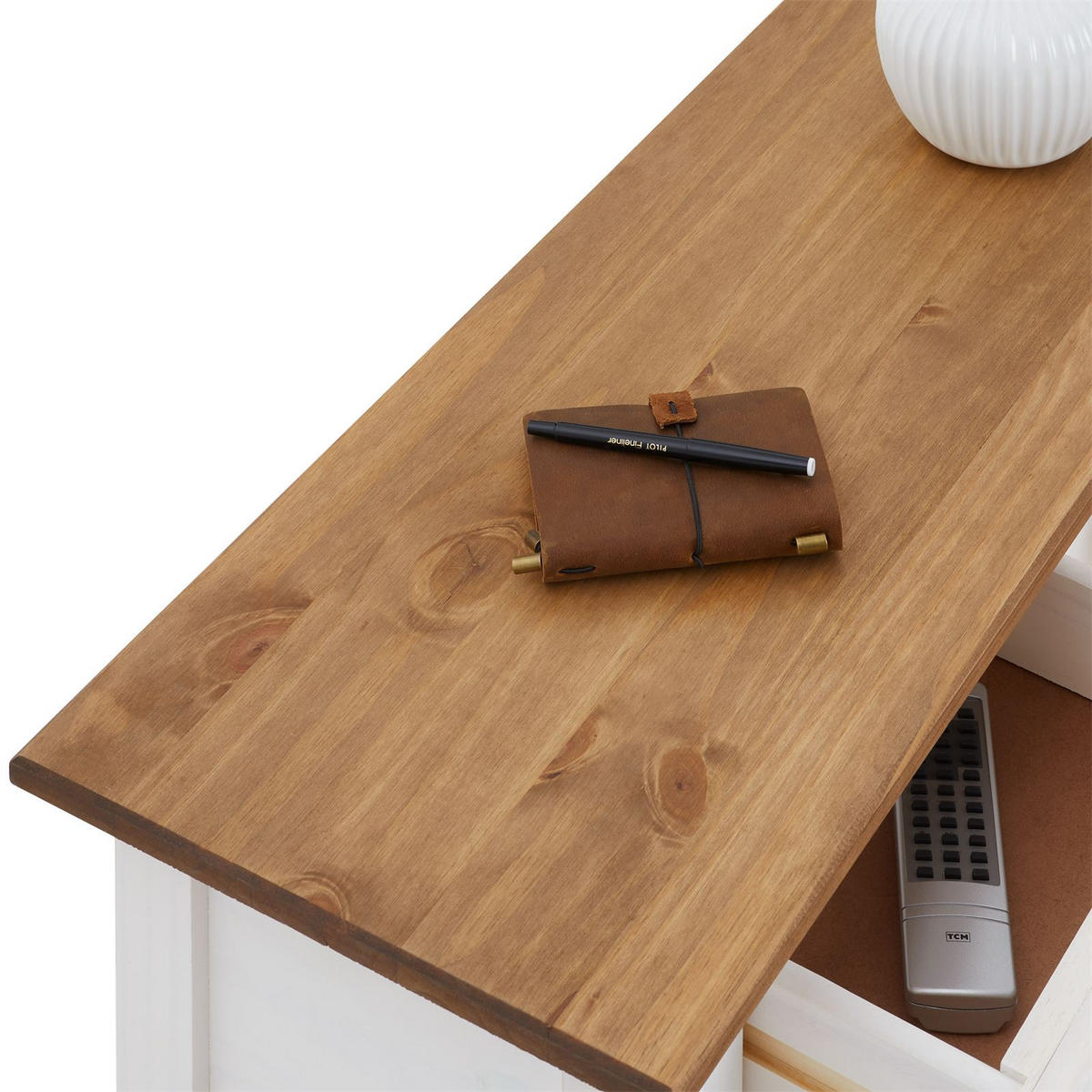 KONSOLENTISCH CAMPO - Weiß/Braun, Holz (32/88/73cm) - CARO-Möbel