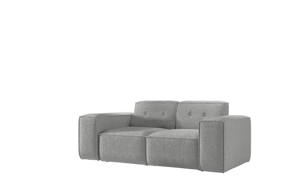 SOFA Zweisitzer PULA Stoff Antic Grau - Grau, Holz (186/73/88cm) - Kaiser Möbel