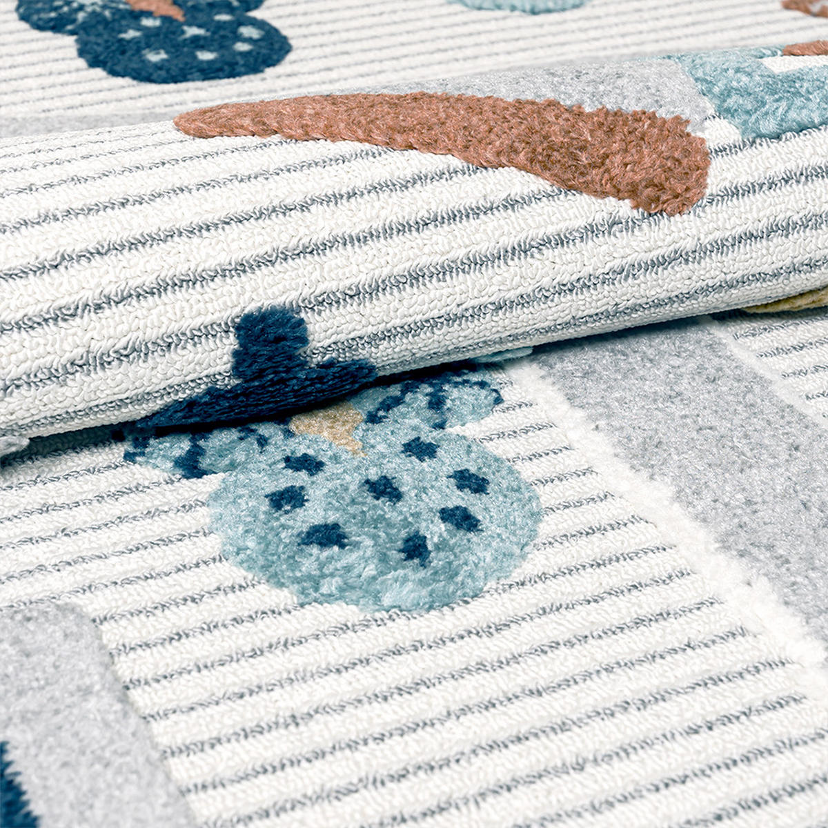 KINDERTEPPICH Buffo Lilu Mazovia 140x200cm Braun Creme Straßen Mittelflor - Braun, Textil (140/200cm) - Mazovia