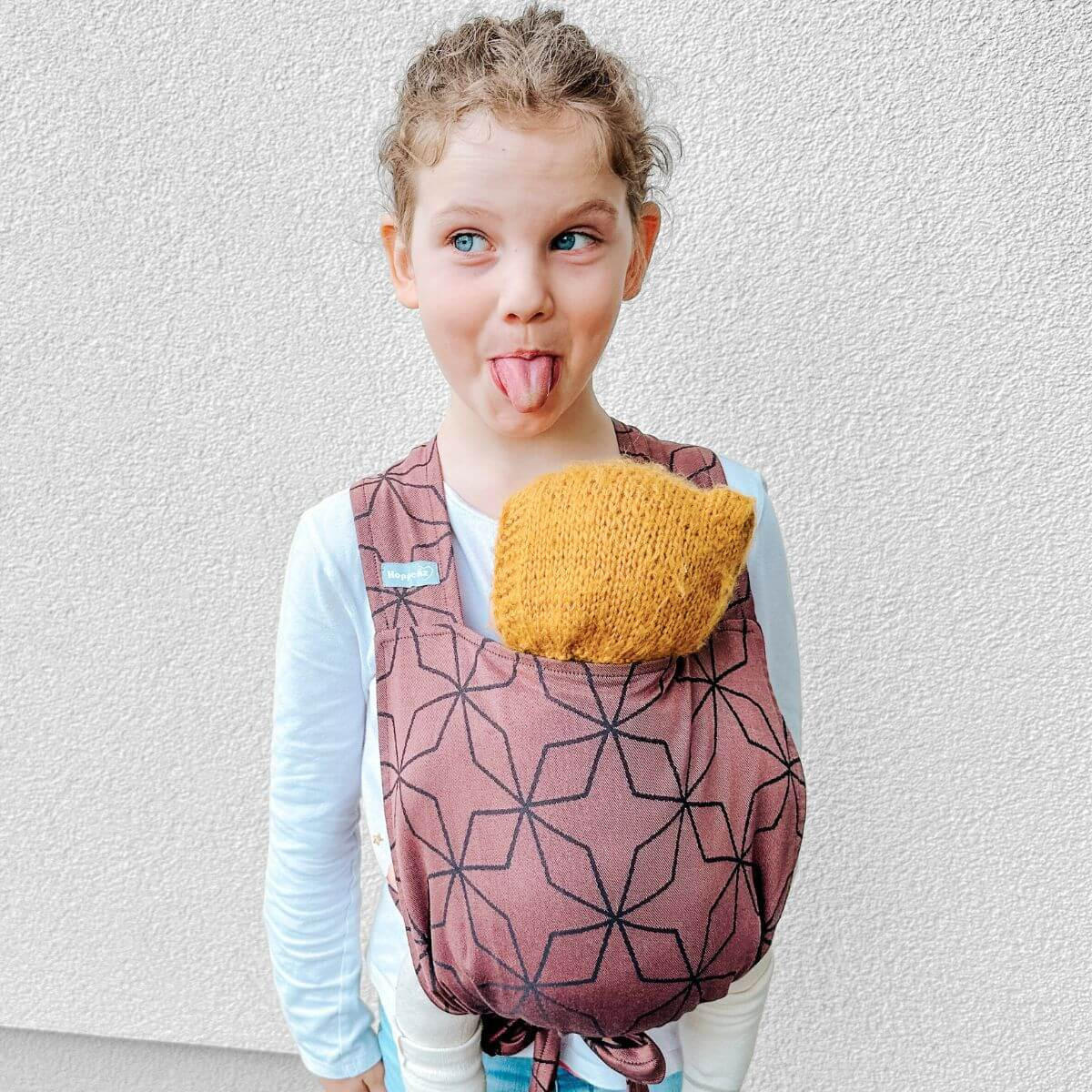 PUPPENZUBEHÖR Puppentrage - Rosa/Weiß, Textil (25/0.1/35cm) - Hoppediz