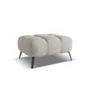 POUF Chenille Stoff Beige - Beige/Schwarz, Textil/Metall (78/41/60cm) - Makamii