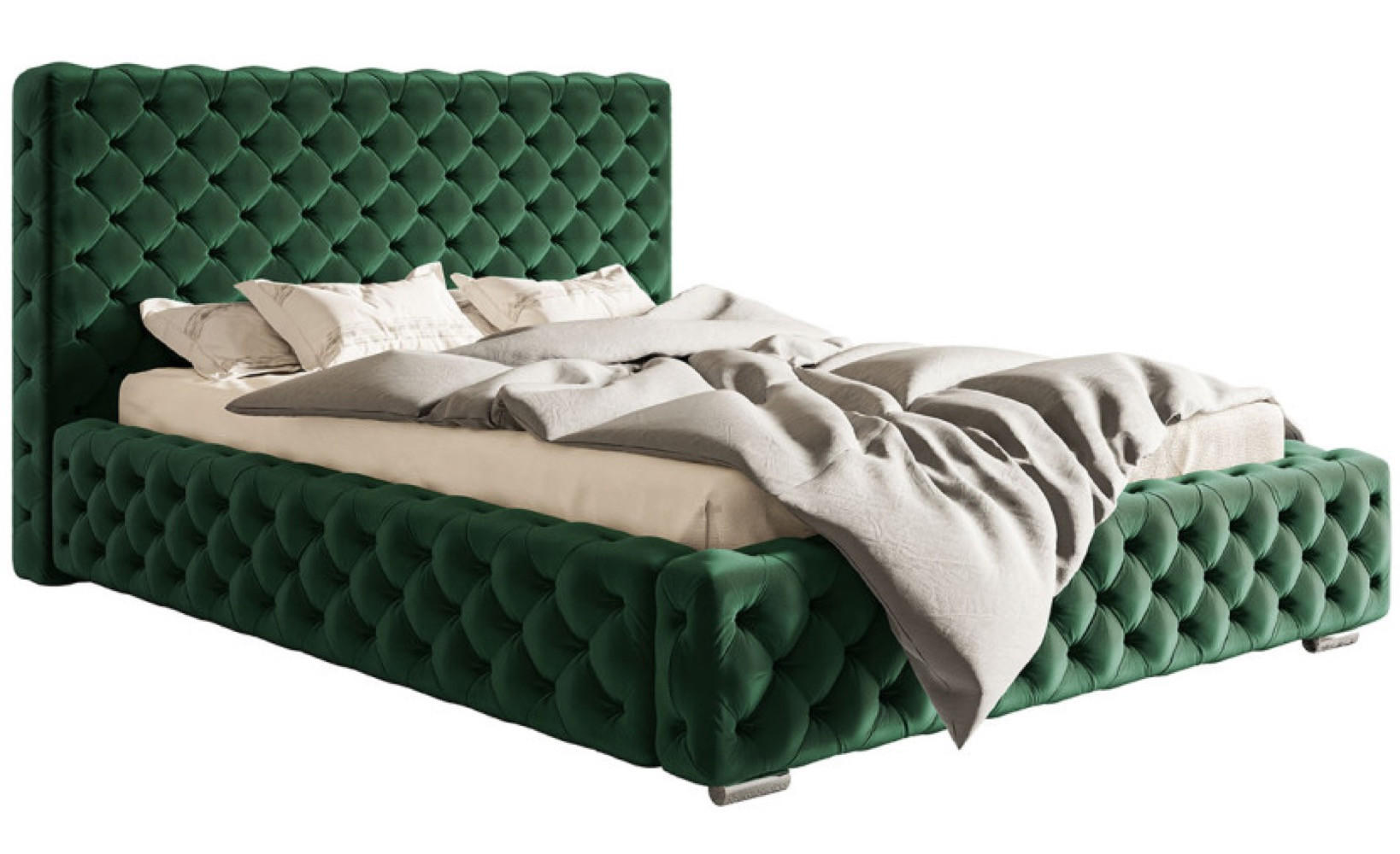 BETT Grün BEN 15 Mit Bettkasten 90x200 cm Gepolstert - Schwarz/Grün, Textil (90/200cm) - Sepro Meble