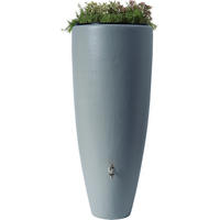 2IN1 Regentonne 300 L, zinkgrau inkl. Pflanzschale - Hellgrau, Kunststoff (62/145/62cm) - GARANTIA