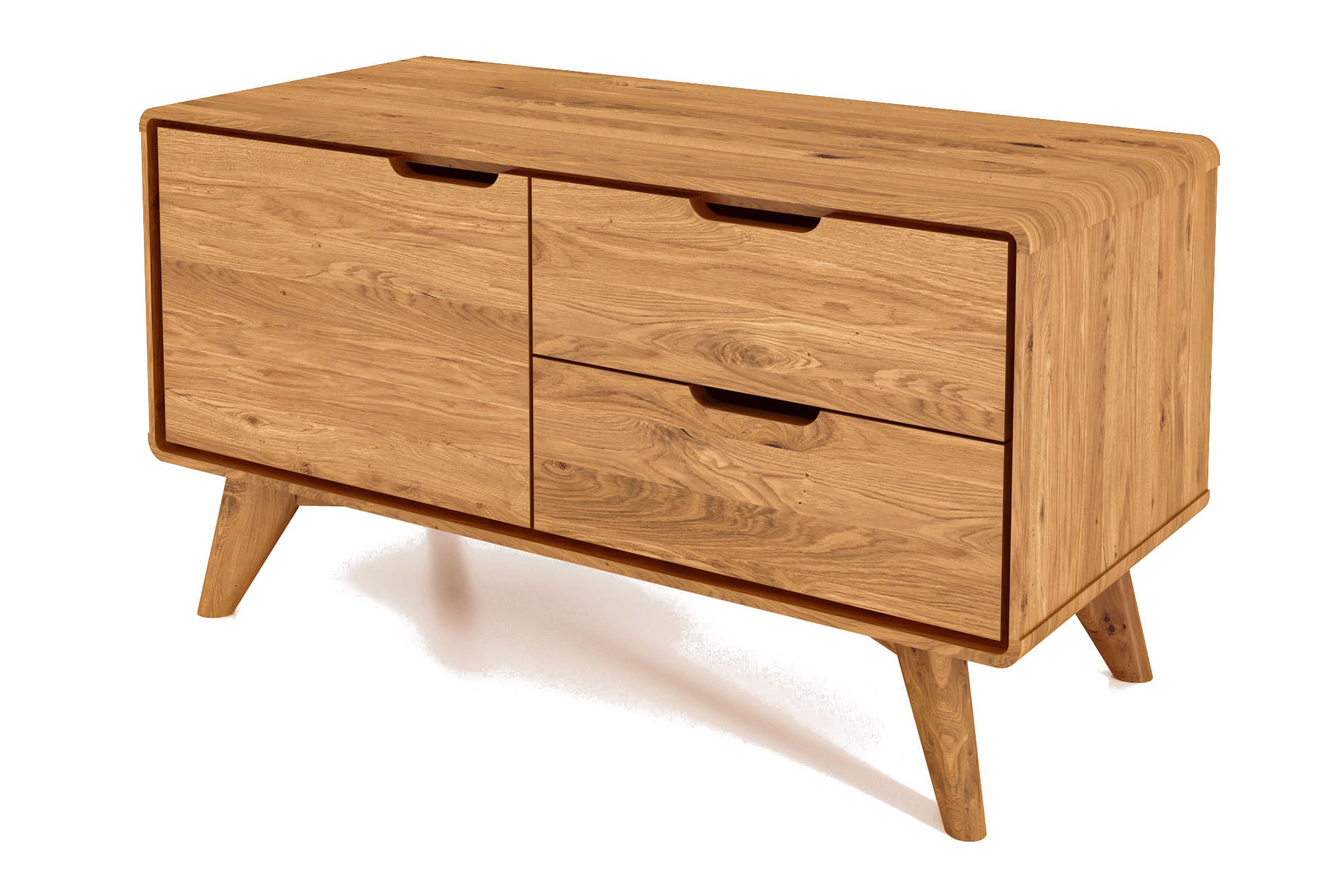 KOMMODE NIEDRIG GREG Wildeiche - Wildeiche, Holz (90/48/40cm) - byoak