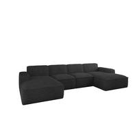 ECKSOFA Siena U ein Stil, der zum Entspannen einlädt, Stoff Velo Graphit - Graphitfarben, Holz/Textil (344/73/165cm) - Kaiser Möbel