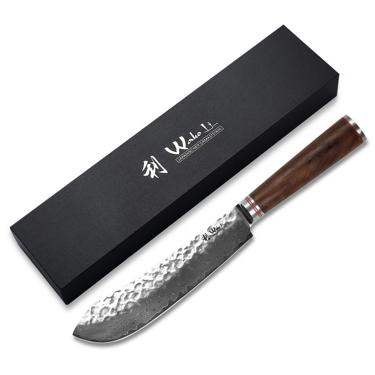 BLOCKMESSER 20 cm - Nussbaumfarben, Holz/Metall (34cm) - Wakoli