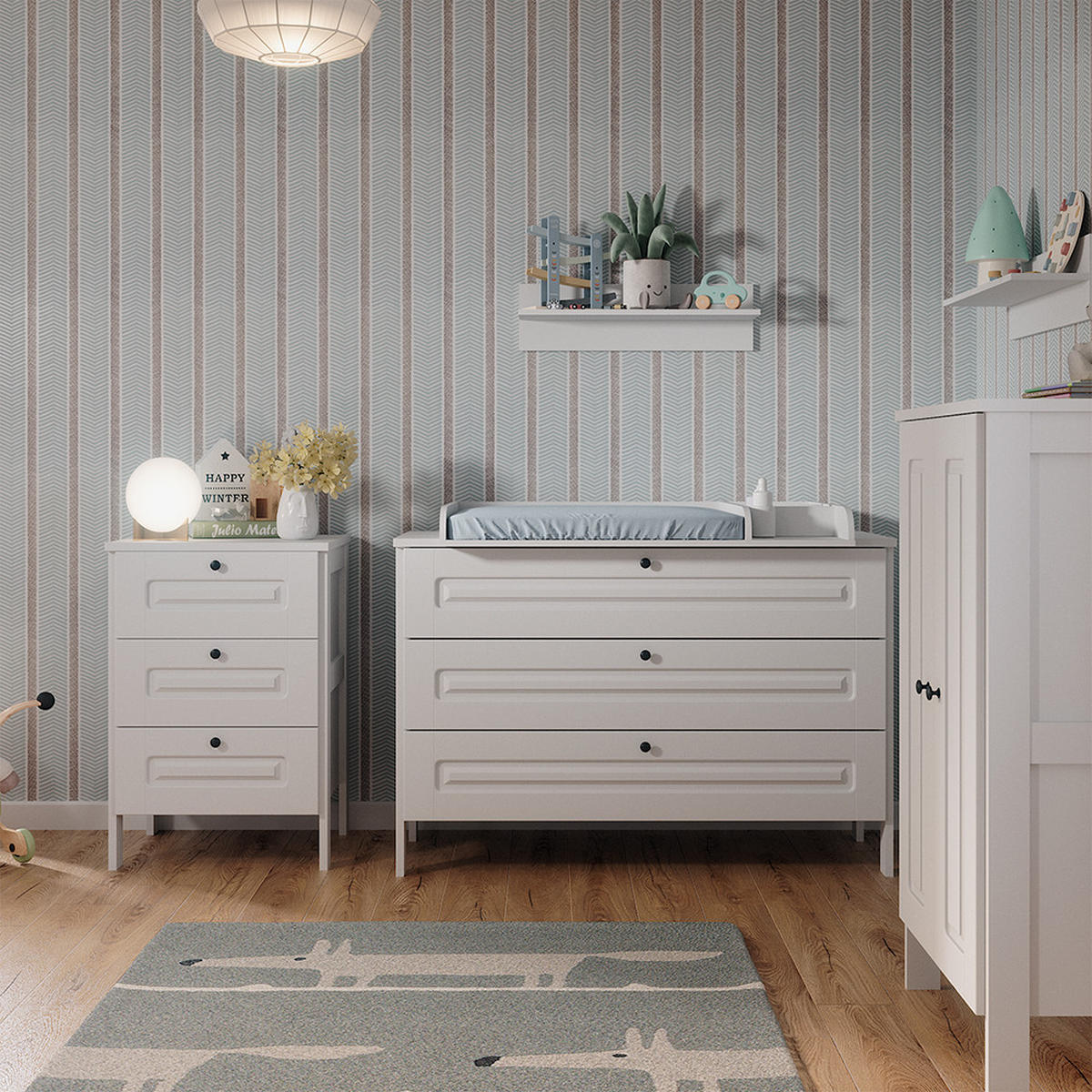 KOMMODE Ajaton Weiß 60 x 88.4 cm - Weiß, Holzwerkstoff (60/88.4/53.4cm) - VitaliSpa