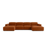 ECKSOFA Cursal U-Form, Stoff Salvador, Braun - Braun, Holz (364/166cm) - Kaiser Möbel