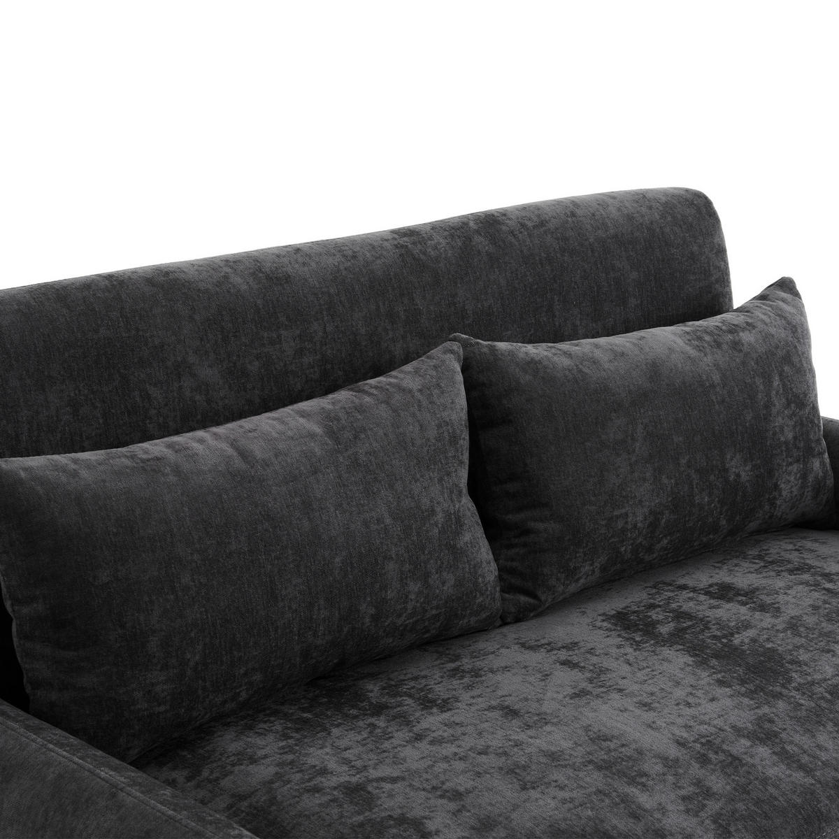 SOFABETT 129/76/81 cm Grau - Grau, Textil (76/81/129cm)